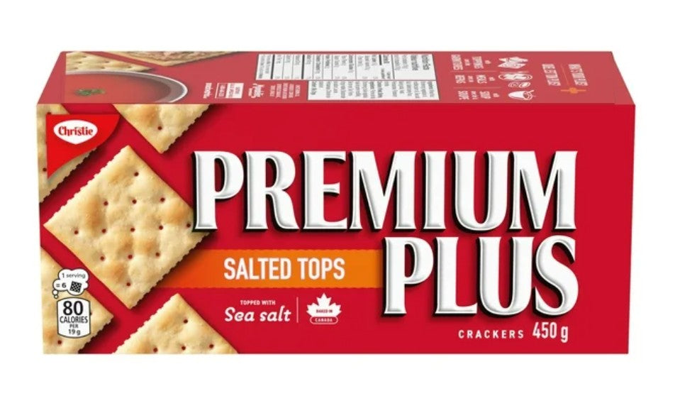 Christie Premium Plus Salted Tops Crackers, 450 g