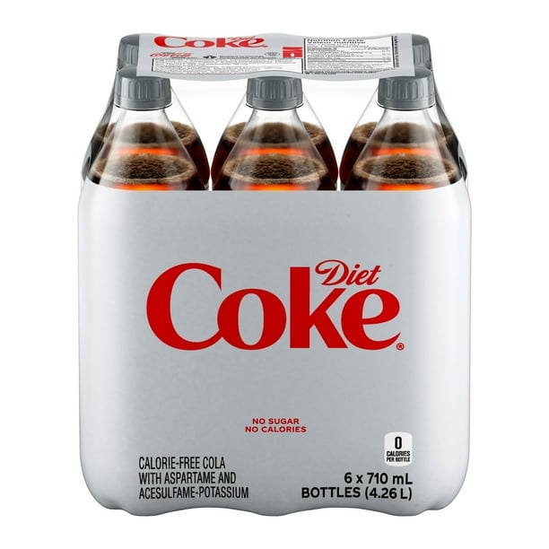 Diet-Coke Bottles, 710 mL, 6 Pack