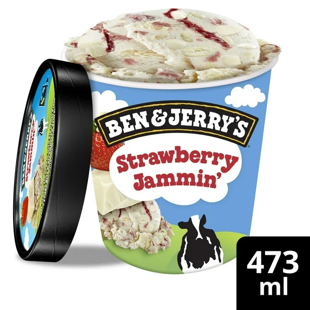 Ben & Jerry's Ice Cream, Strawberry Jammin (473mL)