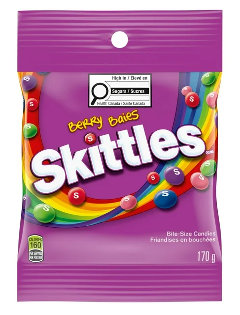 Skittles, Chewy Candy Wild Raspberry (170g)