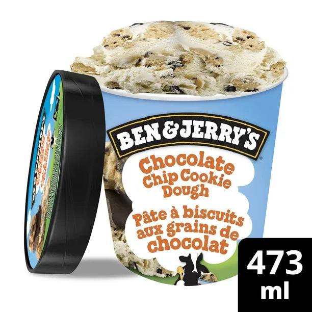 Ben & Jerry's Ice Cream, Chocolate Chip Cookie Dough (473mL)