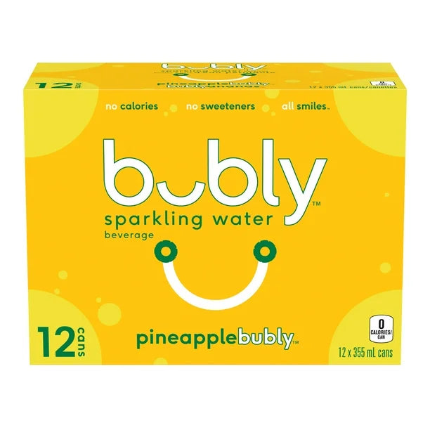 Bubly, Pineapple (12 x 355mL)