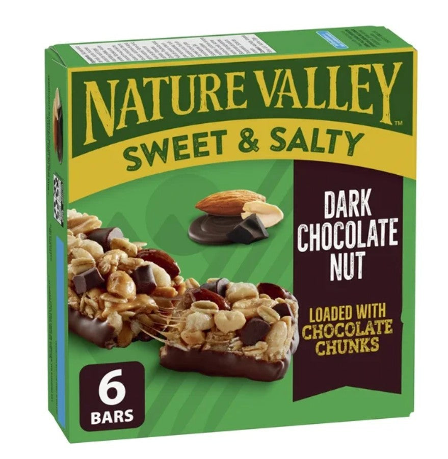 Nature Valley Granola Bars, Sweet and Salty Nut, Dark Chocolate, 6 ct x 35 g
