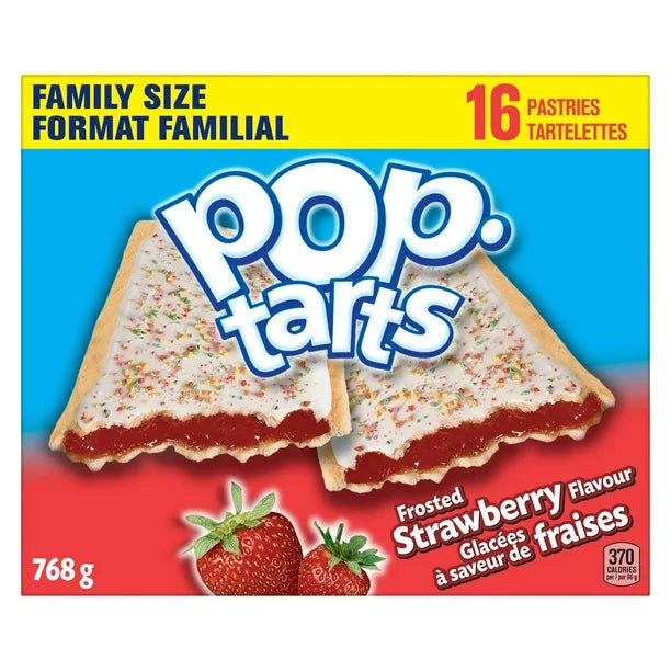 Kellogg's Pop-Tarts, Frosted Strawberry Family Size (16pk)