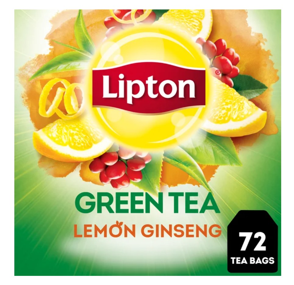 Lipton Green Tea Lemon Ginseng 72 count