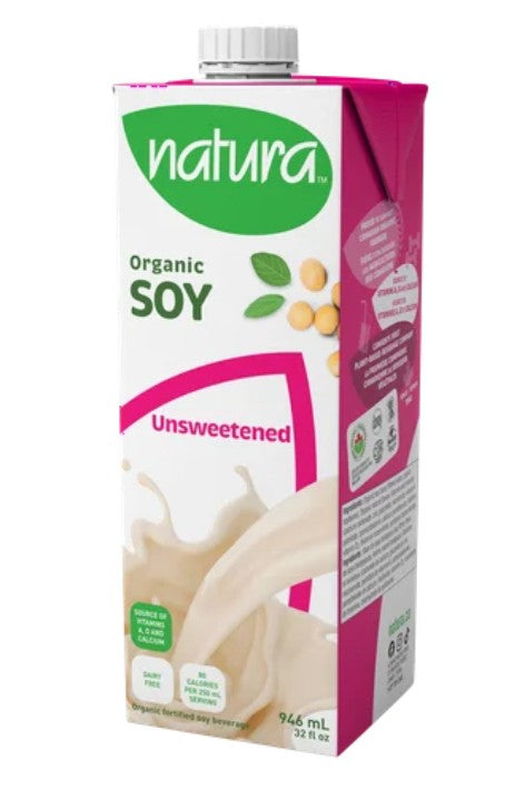 Natura Organic Unsweetened Soy Beverage, 946 ML