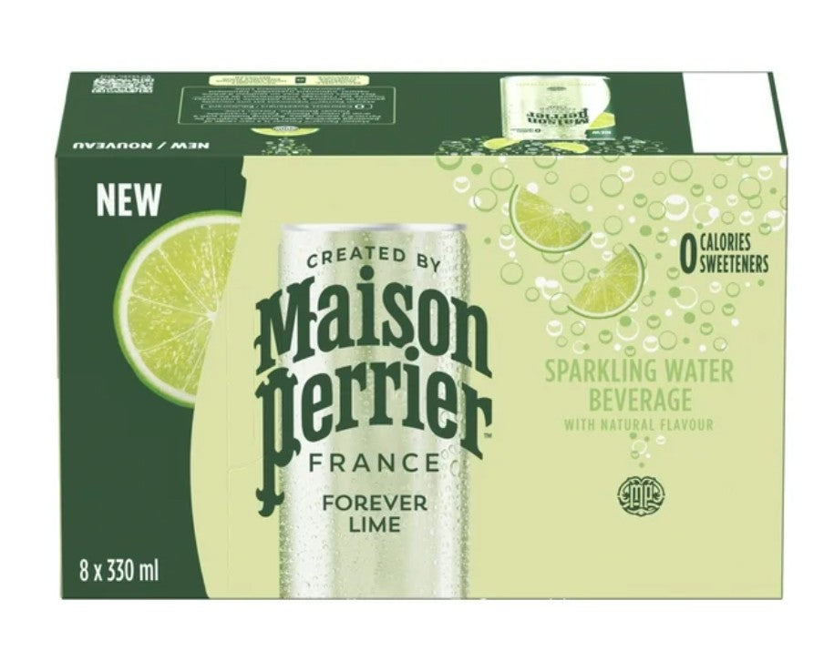 Madison Perrier sparkling water Lime (8x330 ml)