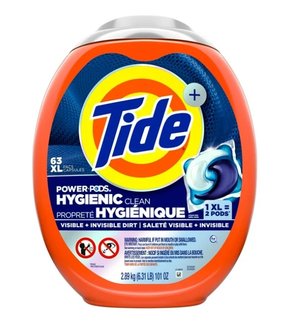 Tide Hygienic Clean Power PODS Laundry Detergent Pacs (63ct)