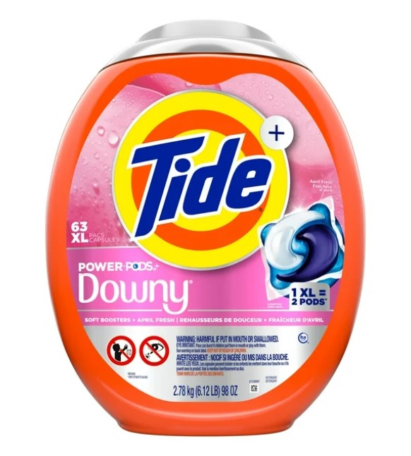 Tide Power PODs + Downy Laundry Detergent Pods (63ct)