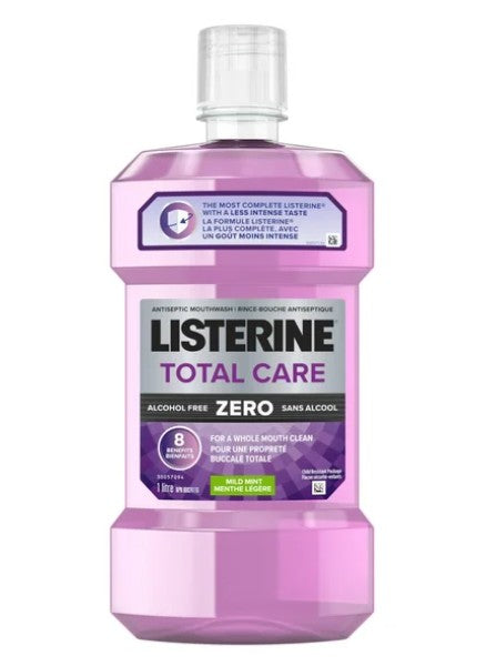 Listerine Alcohol Free Mouthwash, Total Care Zero, 1 L