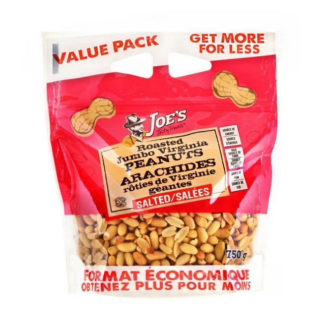 Roasted Jumbo Virginia Peanuts Salted, 750g
