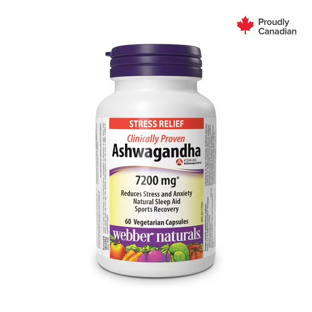 Webber Naturals, Ashwagandha (7200mg - 60 Capsules)