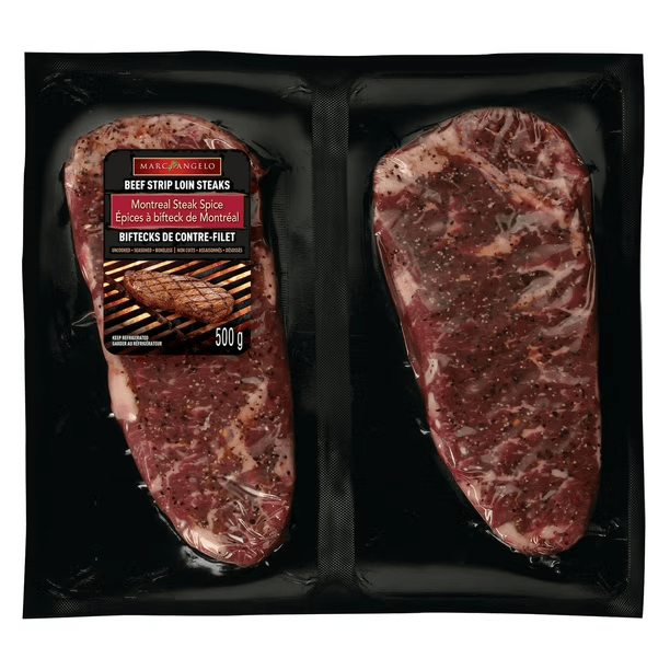 Marcangelo, Montreal Spice Beef Strip Loin Steaks (2pk)