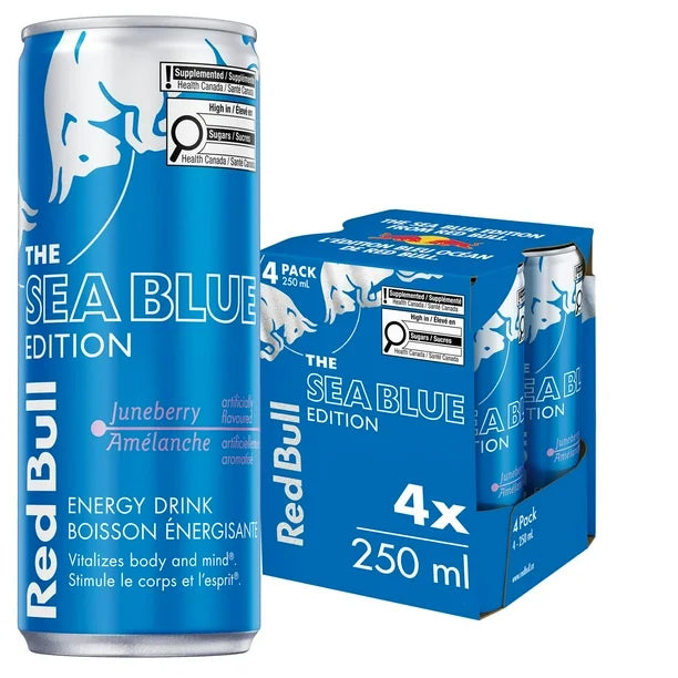 Red Bull, Sea Blue Edition Juneberry (4 x 250mL)