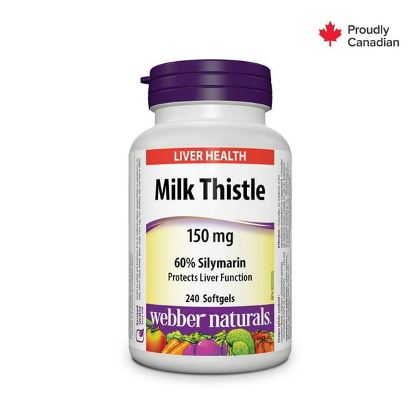 Webber Naturals® Milk Thistle 60% Silymarin, 150 mg, 240 Softgels