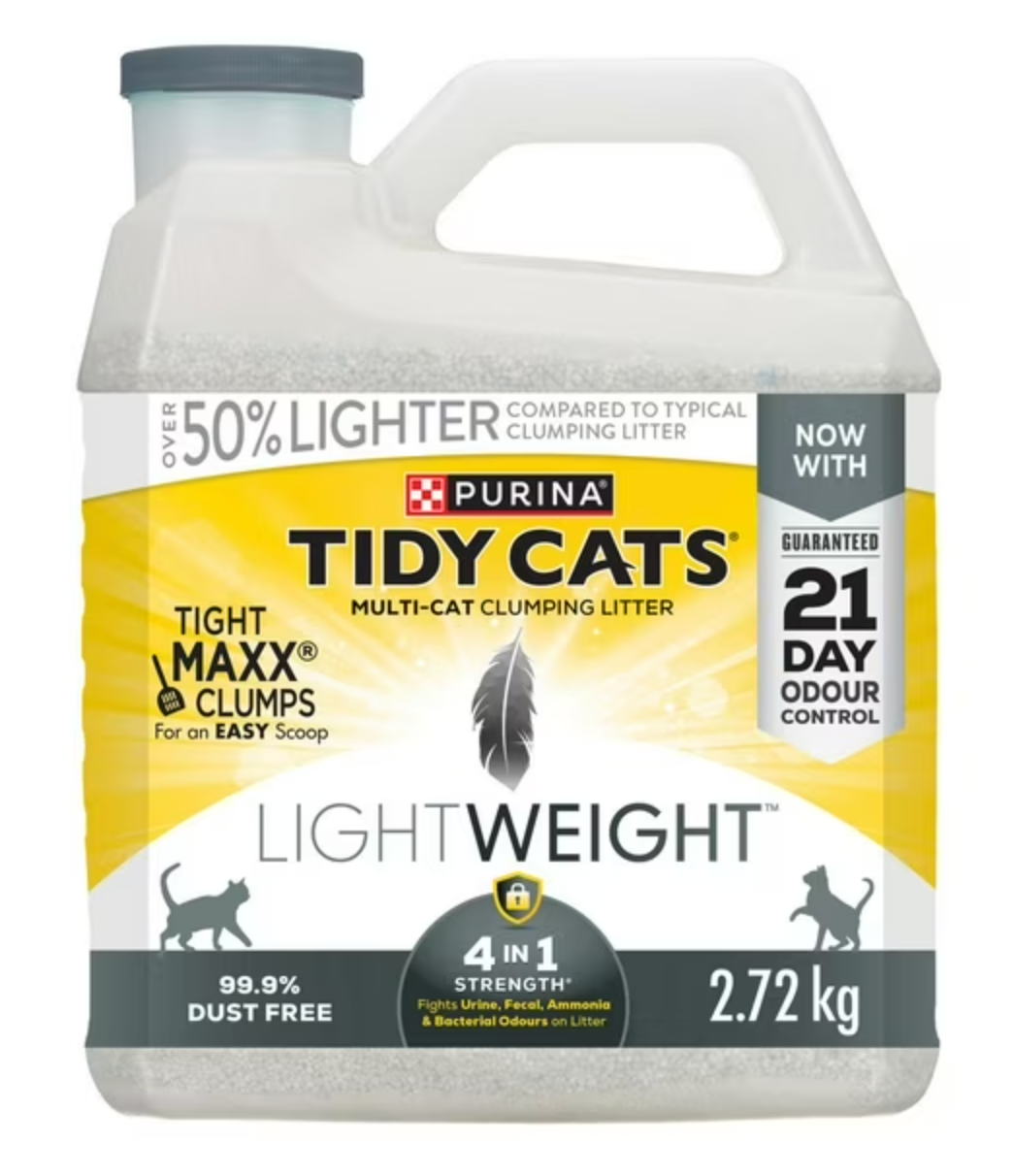 Tidy Cats, LightWeight 4-in-1 Strength Multi-Cat Clumping Cat Litter (2.72kg)