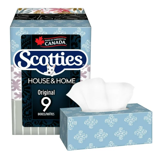 Scotties Original Everyday Care Facial Tissue, 2 ply (9ct)