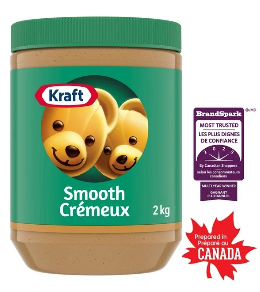 Kraft Smooth Peanut Butter, 2 kg Jar