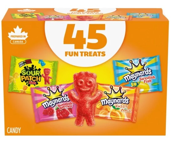 Maynards, Assorted Gummy Candy (Pack of 45), 562 g