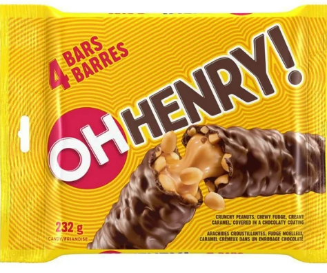 OH HENRY! Chocolatey Bars, 4 * 58g