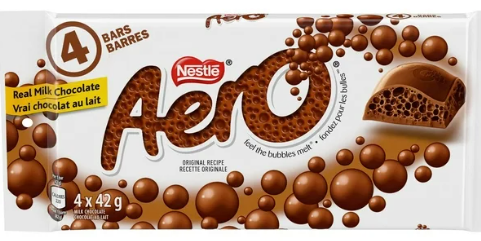 AERO® Milk Chocolate bar, 4 x 42 g