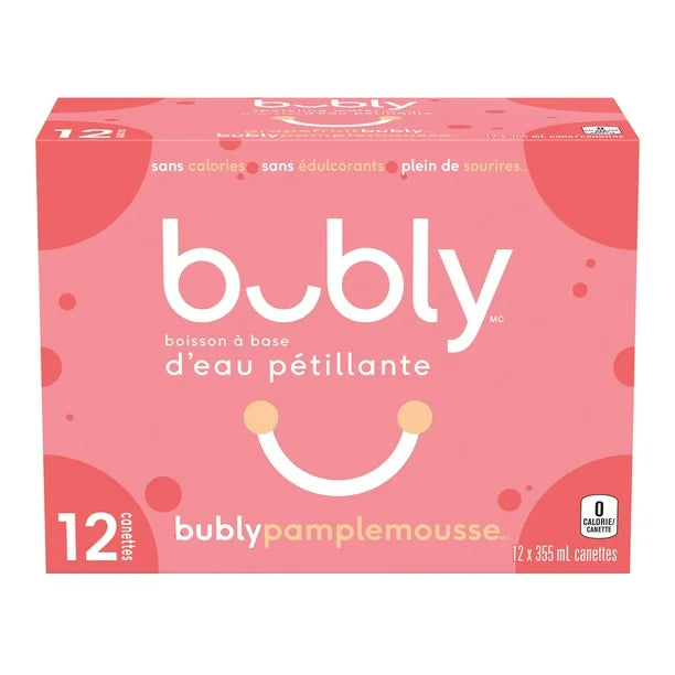 Bubly, Grapefruit (12 x 355mL)