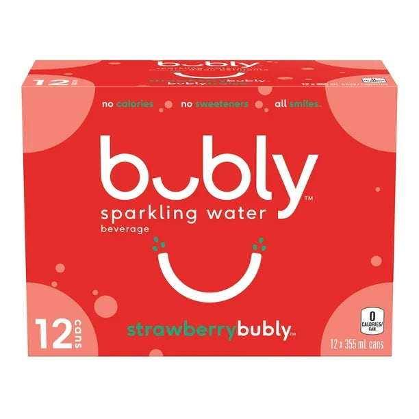 Bubly, Strawberry (12 x 355mL)