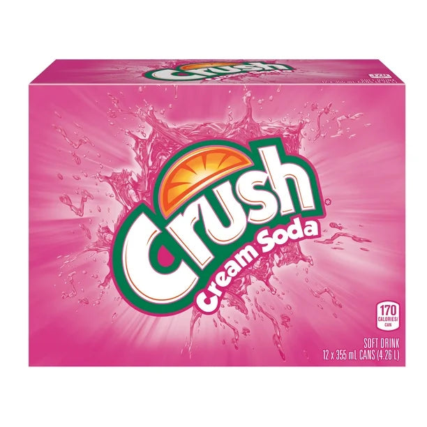 Crush Cream Soda Soft Drink 12 x 355 mL, Cans