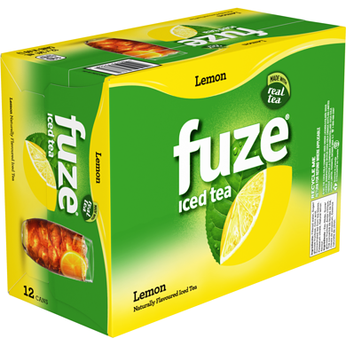 Fuze Lemon Iced Tea Cans, 341 mL, 12 Pack