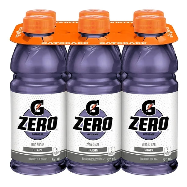 Gatorade Zero, Grape (6 x 591 mL)