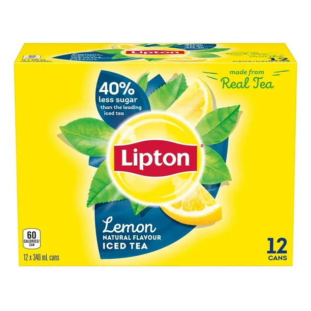 Lipton Lemon Iced Tea 12 x 340 mL, Cans