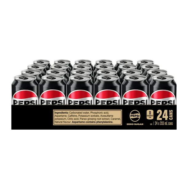 Pepsi Cola, Zero Sugar (24x355mL)