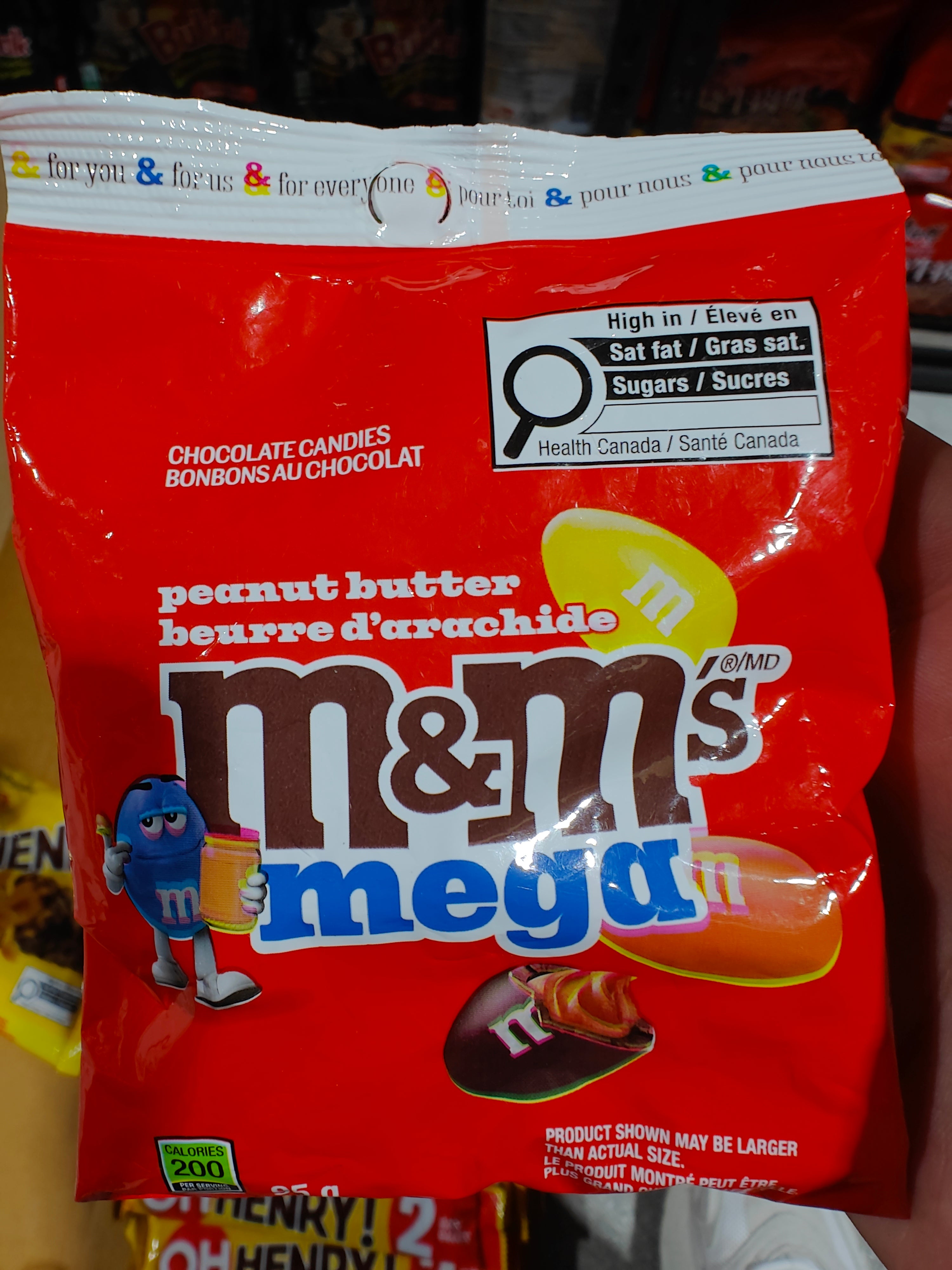M & m mega peanut butter