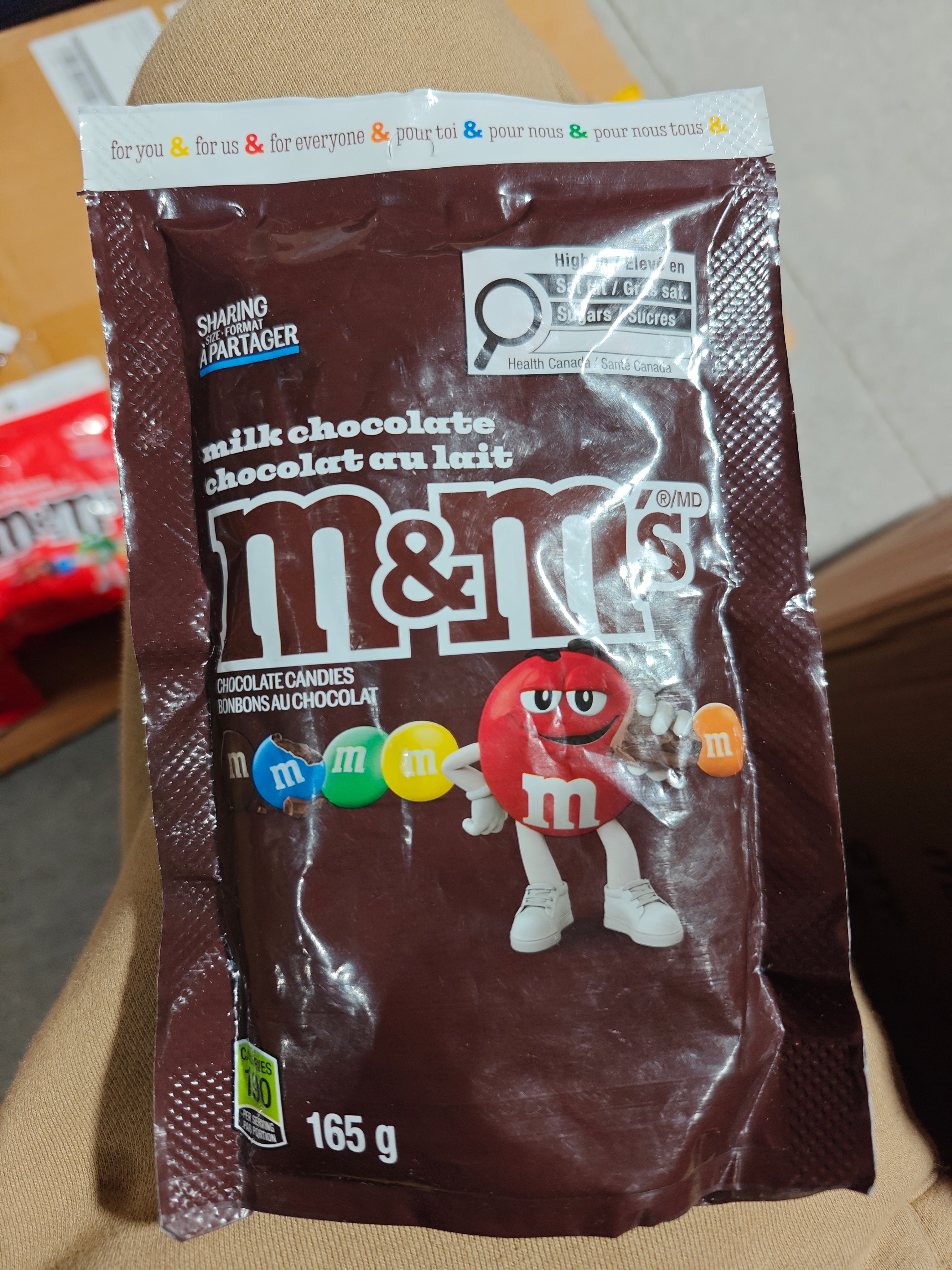 M & m milk chocolate
